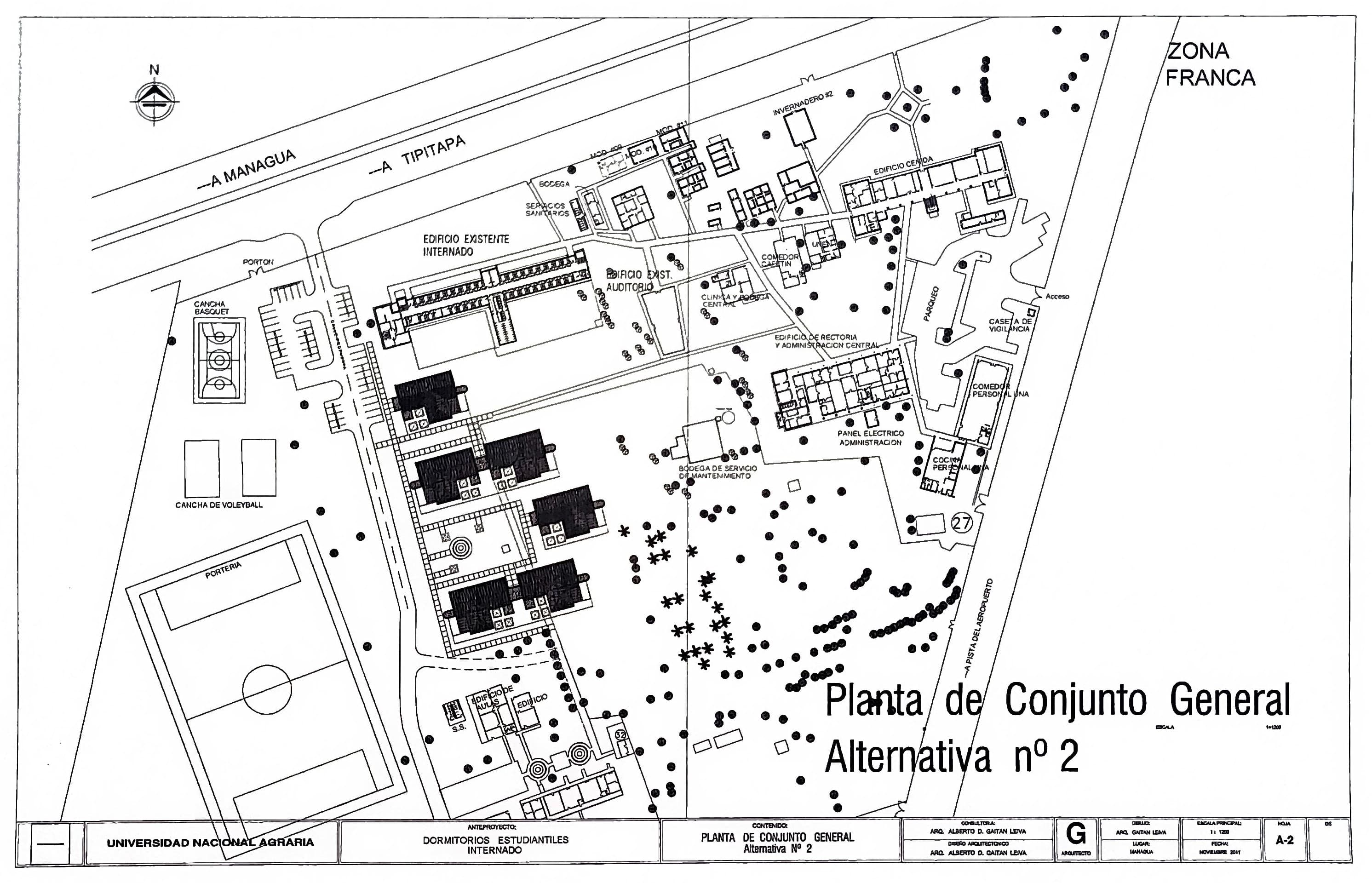 Universidad Nacional Agraria, proyecto de diseño de centros educativos en Managua, Managua (4 de 14)